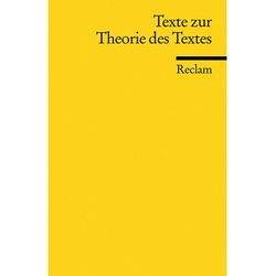 Texte Zur Theorie Des Textes  Taschenbuch