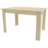 home collective Esszimmertisch Küchentisch, Platte aus Sonoma-Eiche, Holztisch Esstisch, 120 x 80 x 75 cm, 18 mm Dicke, Küche Wohnzimmer Sonoma-Eiche