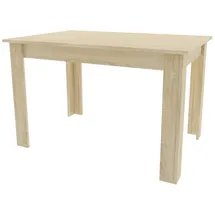 home collective Esszimmertisch Küchentisch, Platte aus Sonoma-Eiche, Holztisch Esstisch, 120 x 80 x 75 cm, 18 mm Dicke, Küche Wohnzimmer Sonoma-Eiche