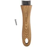 Freebily Universal Ersatz Topfgriff Holz Milchtopf Handgriff Küche für Pfanne Topf Bratpfanne Grillpfannen Kochgeschirr Zubehör Holzfarbe A 34 x 158 mm