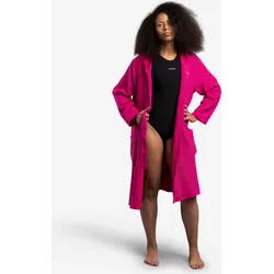 Bademantel Baumwolle Damen rosa rosa XL