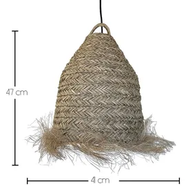 Lumisky Solar-Pendelleuchte Seegras 47 cm 5 m beige