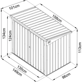 Axi Gartenschrank Oscar Metall 2 x 240 l Anthrazit