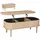 Vevor Couchtisch Höhenverstellbar Naturholz Eiche 100 x 48 x 41 cm