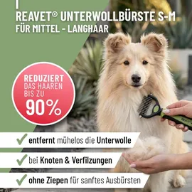 reavet Hundebürste Unterwollbürste Grün S-M