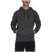 Adidas Herren Essentials Fleece Hoodie, Dark Grey Heather/Black, L