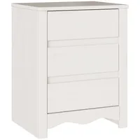 VidaXL "vidaXL Nachttisch \"\"DRAMMEN\"\" Weiß 45x35x56 cm Massivholz Kiefer"
