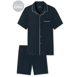 SCHIESSER Pyjama Fine Interlock Blau 50