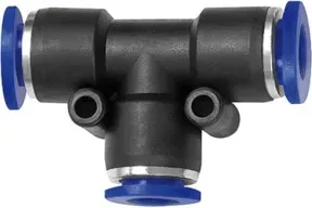Riegler T-Steckverbindung »Blaue Serie«, reduzierend, Schlauch- Ø2x4/1x6