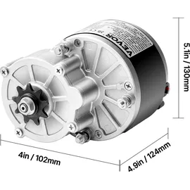 Vevor 250 W Elektrischer Gleichstrommotor-Bausatz, Leistungsstarker Elektromotor – 24 V 2700 U/min Bürstenmotor mit verbessertem Drehzahlregler, Gasgriff-Bausatz für Go Karts E-Bike Motorrad Roller