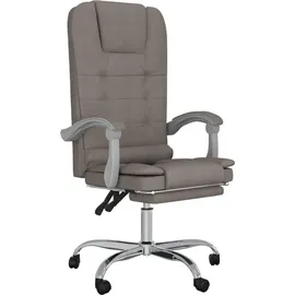 vidaXL Bürostuhl mit Massagefunktion Stoff Taupe