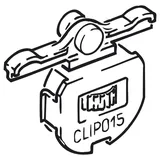 HAWA CLIPO 15 SH - Laufwerk zum Einclipsen, 19 x 16, Kunststoff anthrazit