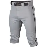 Easton Herren Solid/Piped Baseball-Hose, Grau/Schwarz paspeliert, Medium