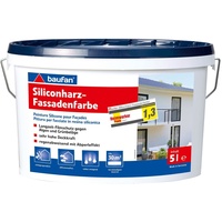 Fassadenfarbe Premium Baufan 5L weiß Silikonharz Schutz Abperleffekt (9,99€/1l)