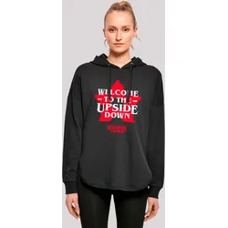 Kapuzenpullover F4NT4STIC "Stranger Things Upside Down Dreams", Damen, Gr. M, schwarz, Obermaterial: 100% Baumwolle, casual, oversize, Langarm, Pullover, Premium Qualität