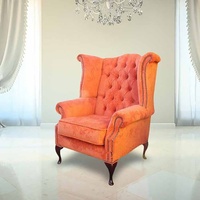JVmoebel Ohrensessel, Chesterfield Ohrensessel 1 Sitzer Design Sessel orange