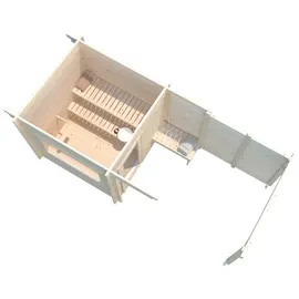 Palmako Sauna Sanna 490 x 210 cm Lackiert Grau-Anthrazit FSC®