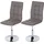 Mendler 2er-Set Esszimmerstuhl HWC-C41, Stuhl K√ochenstuhl, h√∂henverstellbar drehbar, Kunstleder MVG-zertifiziert ~ taupe-grau