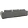 Musterring Eckcouch Polyester 3-Sitzer Grau