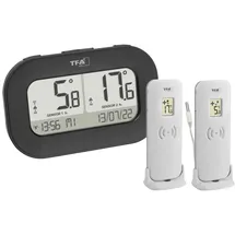 TFA Dostmann Digitales Funk-Thermometer Double-Check, 30.3073.01,
