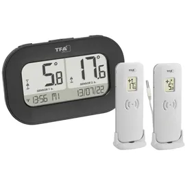 TFA Dostmann Digitales Funk-Thermometer Double-Check, 30.3073.01,
