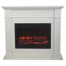 Casa Padrino Jugendstil Elektro Kamin B 100  x H 89 x T 30 cm - Elektrokamin - Wohnzimmer Antik Stil Kamin