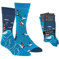 Socks 4 Fun Damen Jungen Mädchen Socken (2 Paar) witzig bunt 42-47 Leuchtturm - 42-47