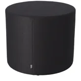 jan kurtz Pouf Rondo, Bezug aus Polyester und Styroporkern, modern und vielseitig, schwarz, Ø 50 cm
