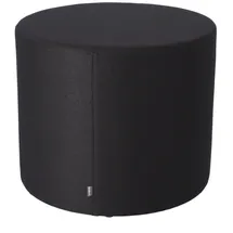 jan kurtz Pouf Rondo, Bezug aus Polyester und Styroporkern, modern und vielseitig, schwarz, Ø 50 cm