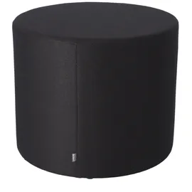 jan kurtz Pouf Rondo, Bezug aus Polyester und Styroporkern, modern und vielseitig, schwarz, Ø 50 cm