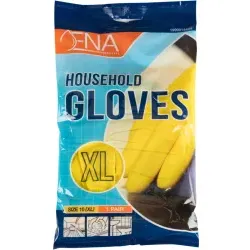 ENA Household Haushaltshandschuhe, Latex, gelb 1999914424 , 1 Karton = 144 Paar, Größe XL
