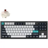 Keychron Q3 Max QMK/VIA Kabellose Mechanische Tastatur, Vollmetall, Programmierbarer Knopf, 2.4 GHz/Bluetooth/Kabelgebundene Tastatur mit Hot-Swappable, Carbon Black, Gateron Jupiter Brown