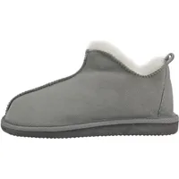 Hollert German Leather Fashion Hüttenschuhe Grau/Weiß 44