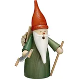Seiffener Volkskunst Räuchermännchen Erzgebirge Wichtel | 16 cm | erzgebirgische Holzkunst Weihnachten | 12319 | Waldwichtel