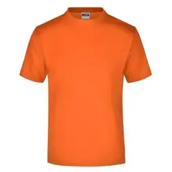 T-Shirt Rundhals JN001, dunkel-orange, Größe L - orange - L