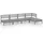 vidaXL Garten-Lounge-Set 5-tlg. Massivholz Kiefer grau