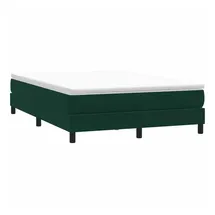vidaXL Boxspringbett 140 x 220 cm Dunkelgrün