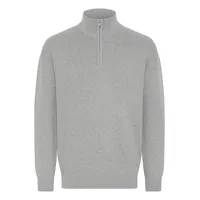 !Solid Troyer SDFinnet", Herren, Gr. XL, grau (griffin melange), Obermaterial: 70% Baumwolle CO recyc.. 30% Polyester Pol. recyc.., Pullover Troyer