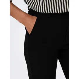 Only Anzughose "ONLRAFFY – Hose mit geradem Bein und Stretchkomfort", Damen, Gr. XL (42), Länge 30, schwarz, Web, Obermaterial: 95% Polyester, 5% Elasthan, unifarben, gerade lang, Hosen Anzughose, Materialmix