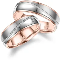 Partnerring MARRYA "Edelstahl Ringe Trauringe Eheringe Partnerringe" Fingerringe Gr. 56, Edelstahl, rosegold (damen ring, silber, rosé) Damen