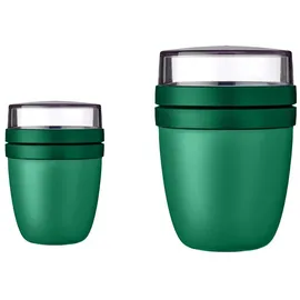 Mepal - Lunchpot Ellipse Duo Pack - Praktischer Müslibecher, Joghurtbecher, To Go Becher - Geeignet für Tiefkühler, Mikrowelle & Spülmachine - 300