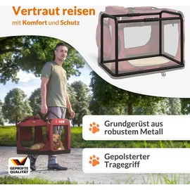 CADOCA Hundebox XXL 90 x 60 x 66 cm Dunkelrot