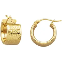 Firetti Paar Creolen »Schmuck Geschenk Gold 375 Ohrschmuck Ohrringe Struktur«,