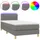 vidaXL Boxspringbett 100 x 200 cm Dunkelgrau