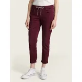 Tom Tailor Damen 1040963 Hose aus Baumwoll-Mix, Bordeaux, 44/28