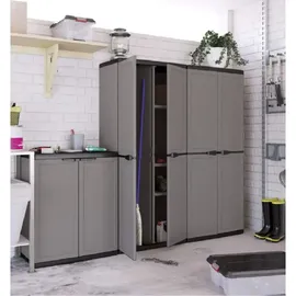 KIS Garderobenschrank Jolly Utility dunkelgrau/schwarz