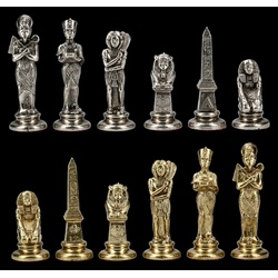 Figuren Shop GmbH Spiel, Metall Schachfiguren Set - Altes Ägypten - Mythologie Schach Figuren