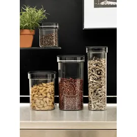 PLAST TEAM Vertriebs GmbH Trockenvorratsdose 1,6 l 1-tlg. transparent/schwarz