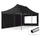 TOOLPORT Faltpavillon 3 x 6 m inkl. 2 Seitenteile Schwarz