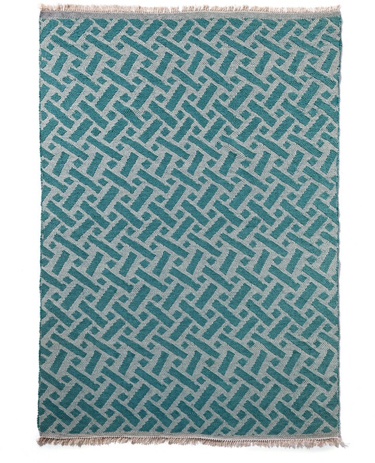 Outdoorteppich Greece blau, Designer Kuatro Carpets, 0.5x200 cm